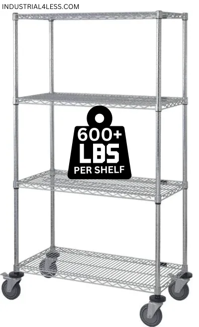 14" x 42" Stainless Shelving on Wheels