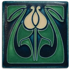 4X4 Tulip Bud Art Tile