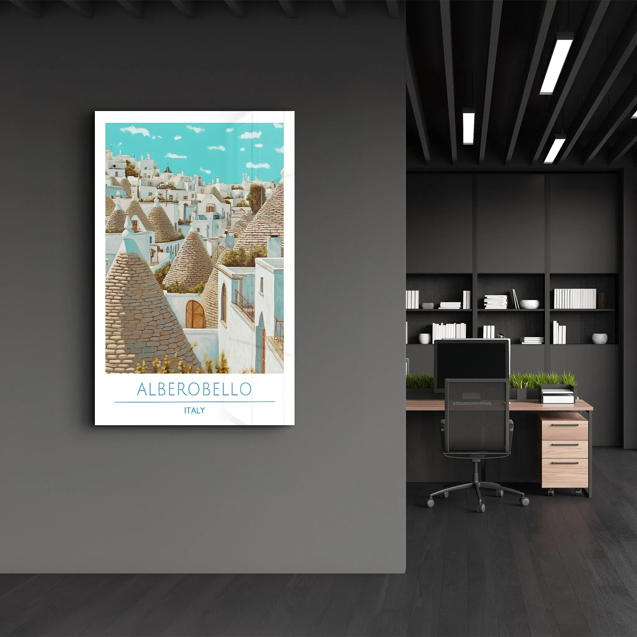 Alberobello Italy-Travel Posters | Glass Wall Art