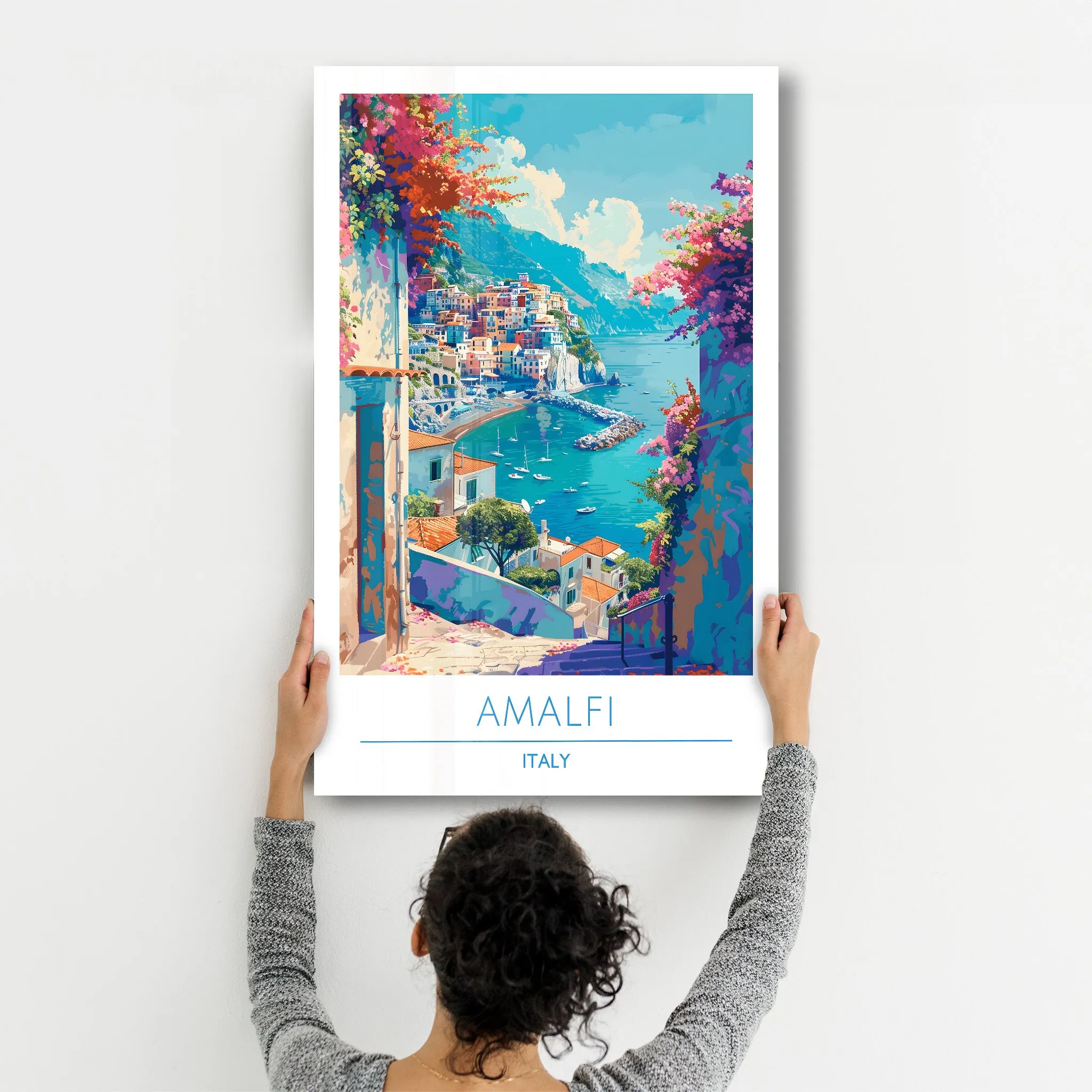 Amalfi Italy-Travel Posters | Glass Wall Art