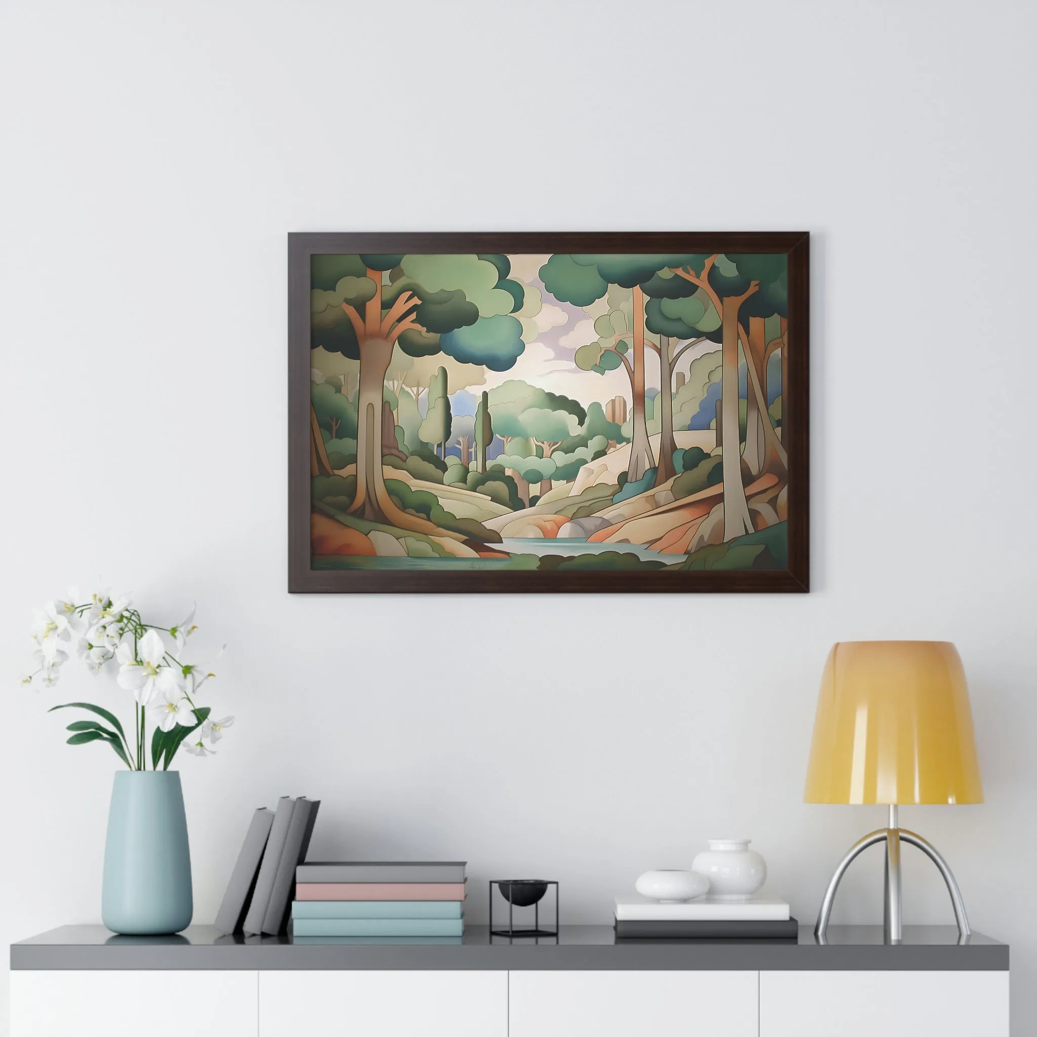 Art Deco Landscape | Framed Horizontal Poster