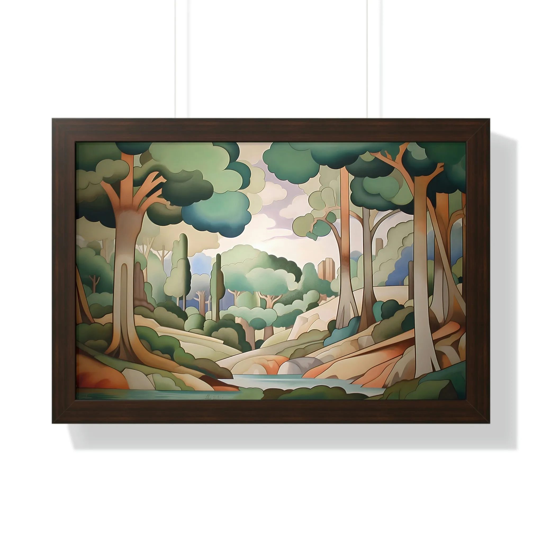 Art Deco Landscape | Framed Horizontal Poster