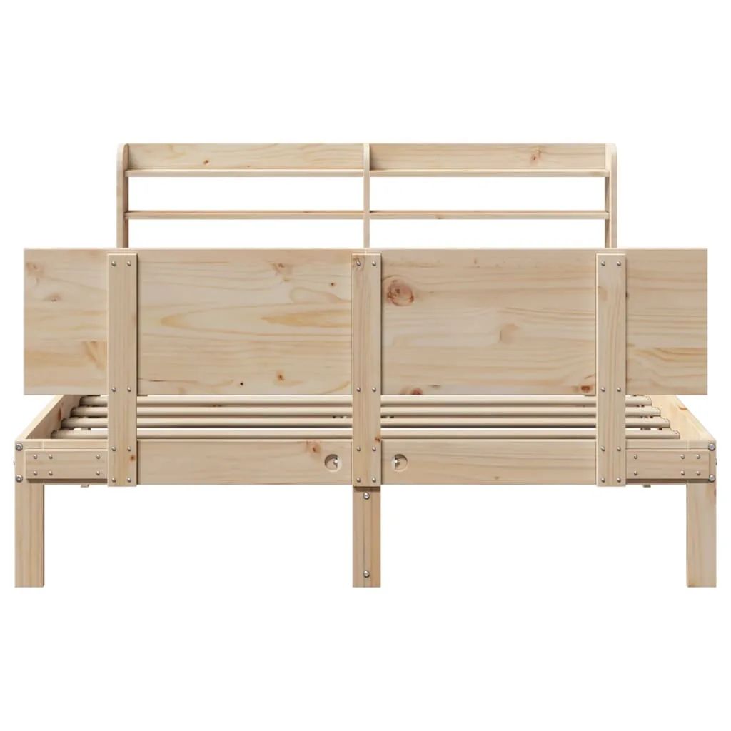 Bed Frame with Headboard without Mattress 140x190 cm