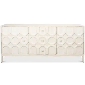 Brie White Geometric Sideboard