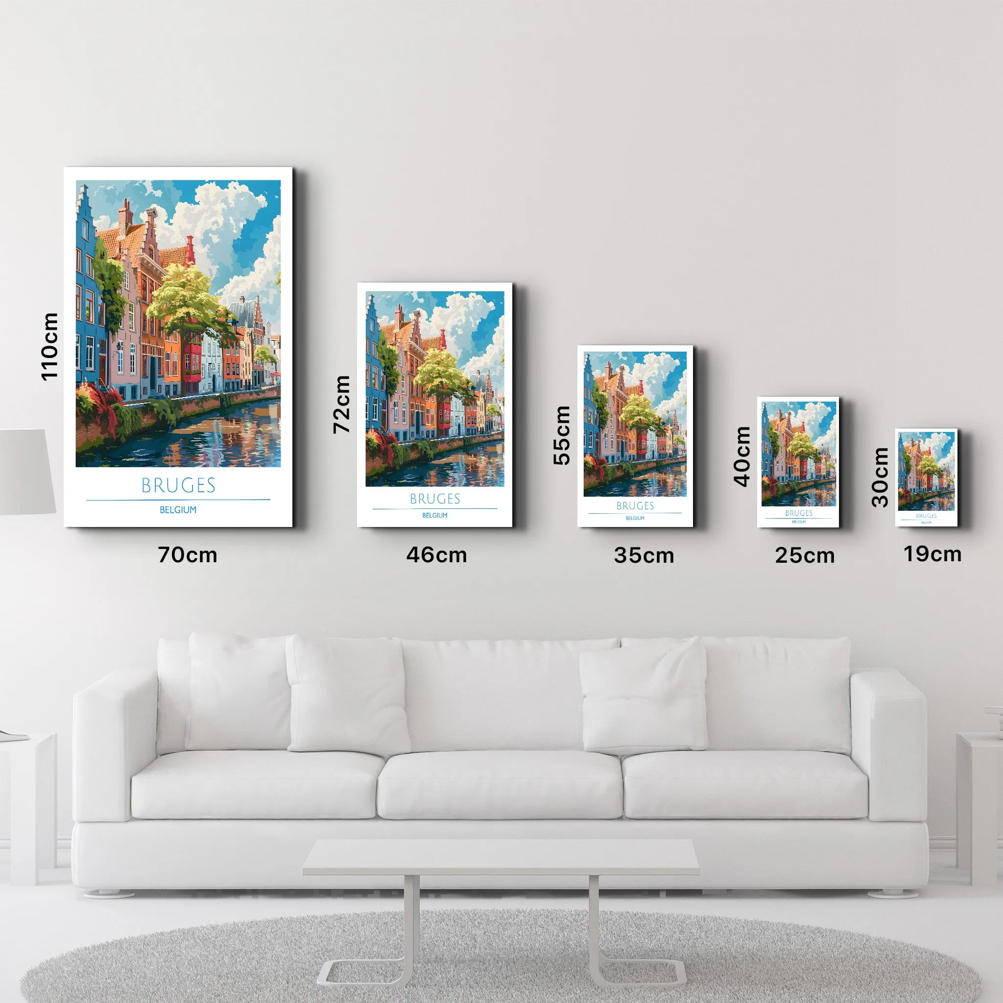 Bruges Belgium-Travel Posters | Glass Wall Art