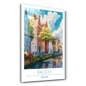 Bruges Belgium-Travel Posters | Glass Wall Art