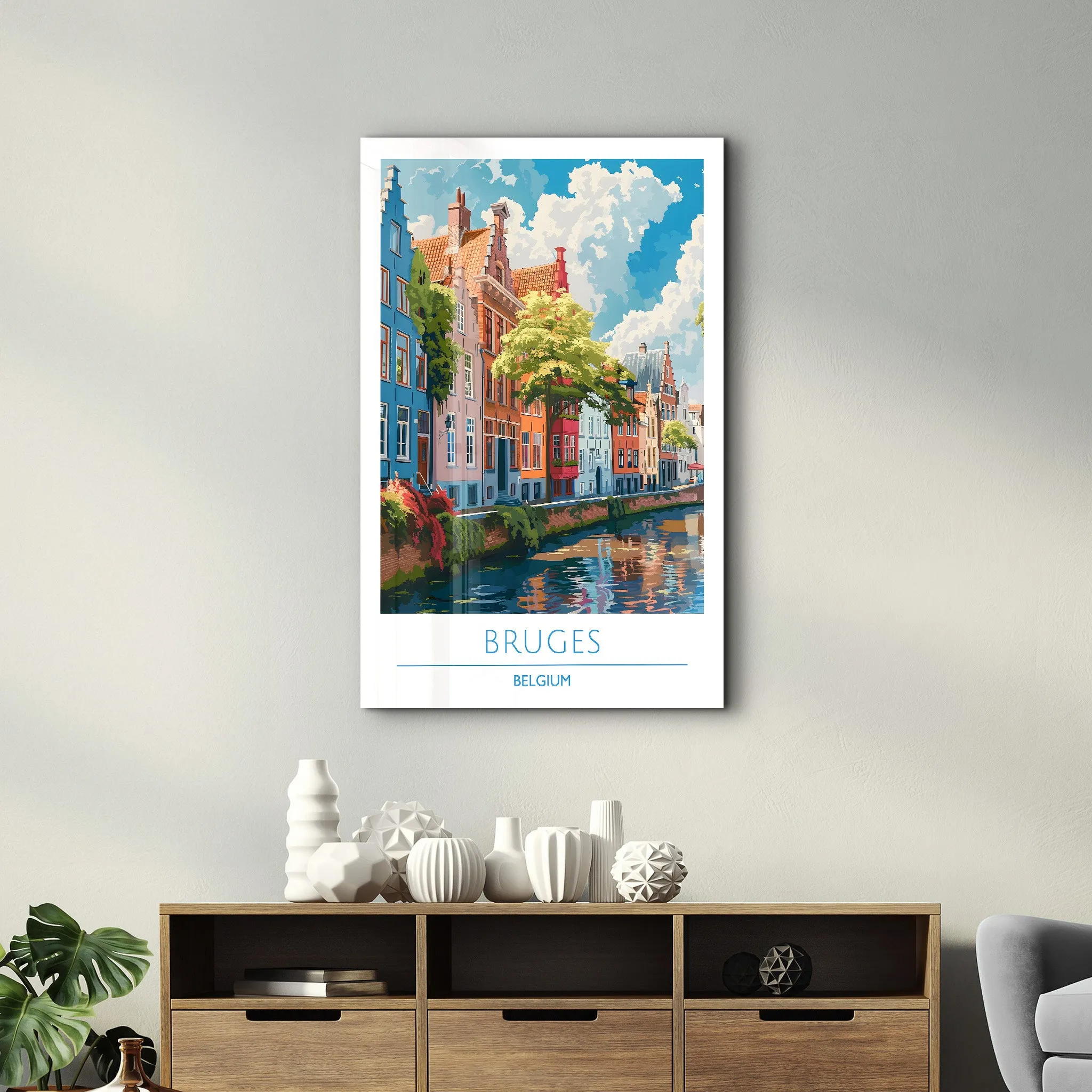 Bruges Belgium-Travel Posters | Glass Wall Art