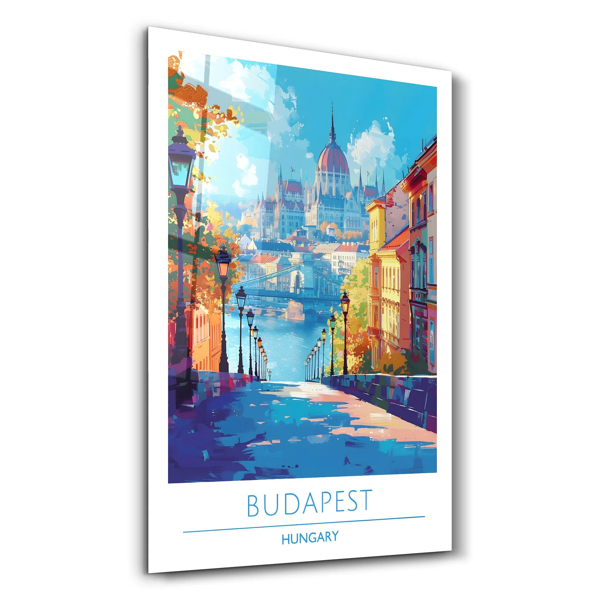 Budapest Hungary-Travel Posters | Glass Wall Art