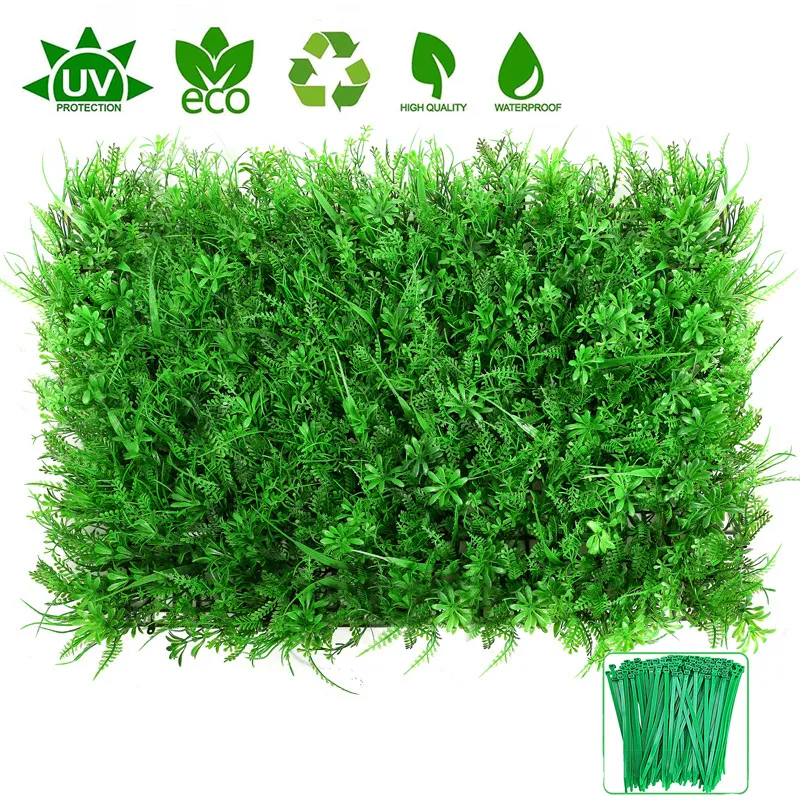 Bulk 12pcs 24”x 16” Artificial Greenery Panels UV Protected Wall Mat Backdrop Wholesale