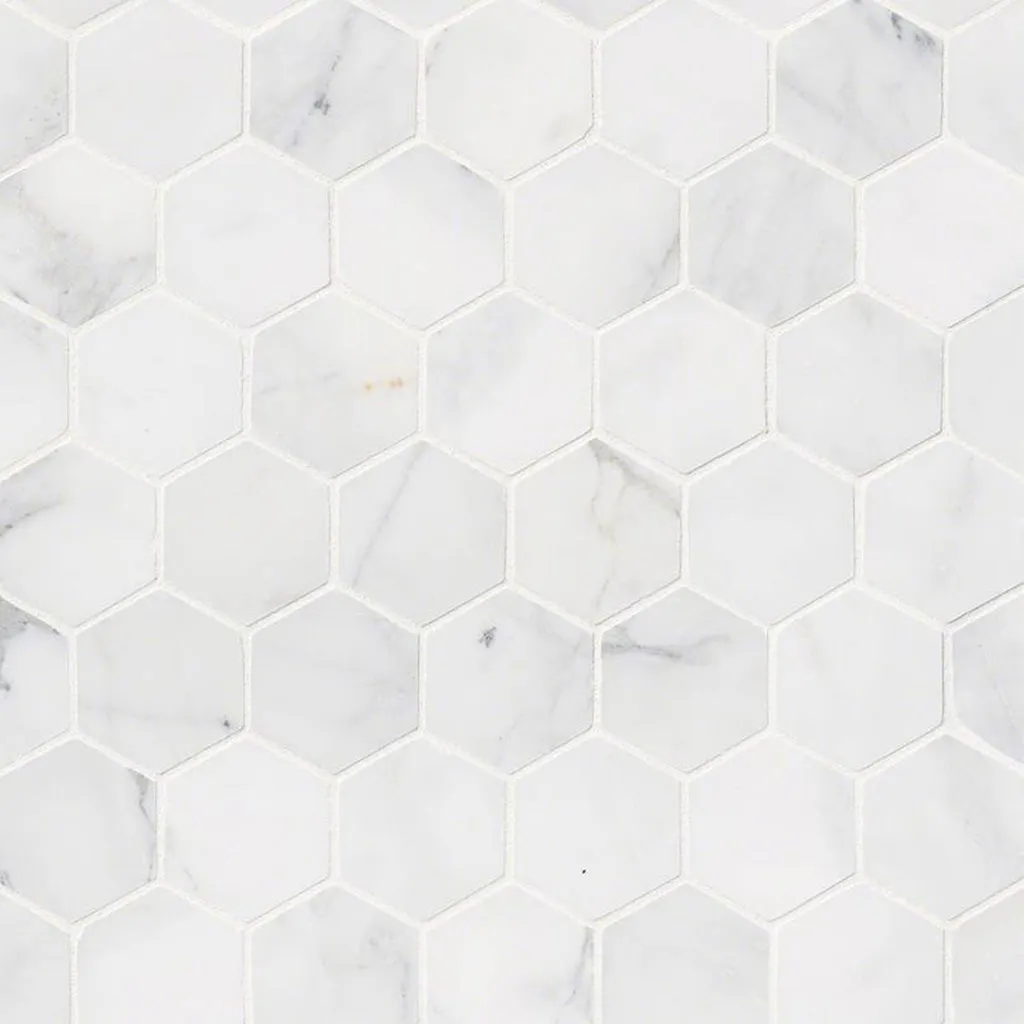 Calacatta Cressa, Hexagon Mosaic - Stone Tile