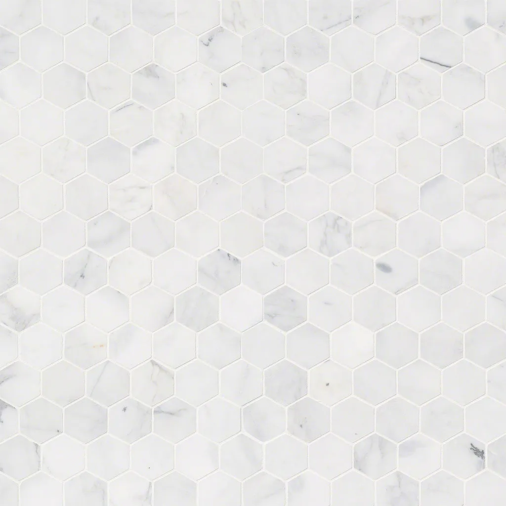 Calacatta Cressa, Hexagon Mosaic - Stone Tile