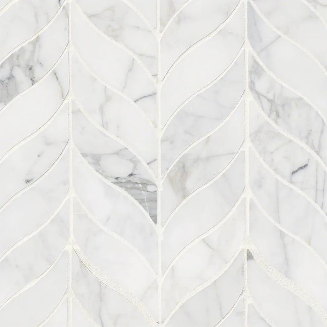 Calacatta Cressa Leaf Pattern - Stone Tile