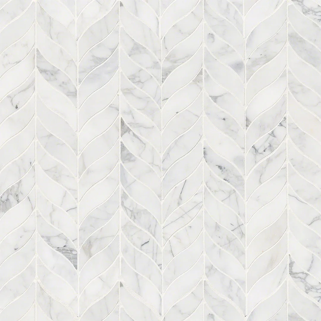 Calacatta Cressa Leaf Pattern - Stone Tile