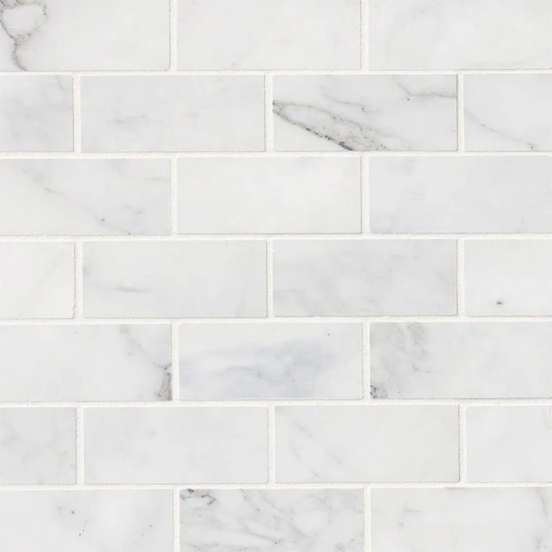 Calacatta Cressa White Subway, 2" x 4" - Stone Tile