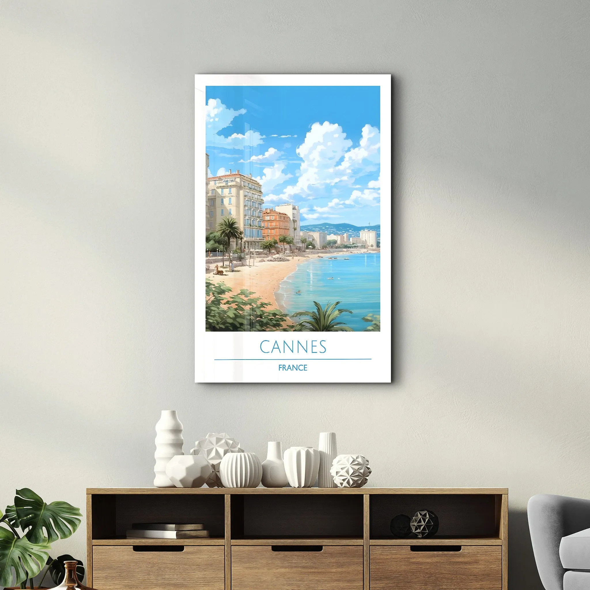 Cannes France-Travel Posters | Glass Wall Art