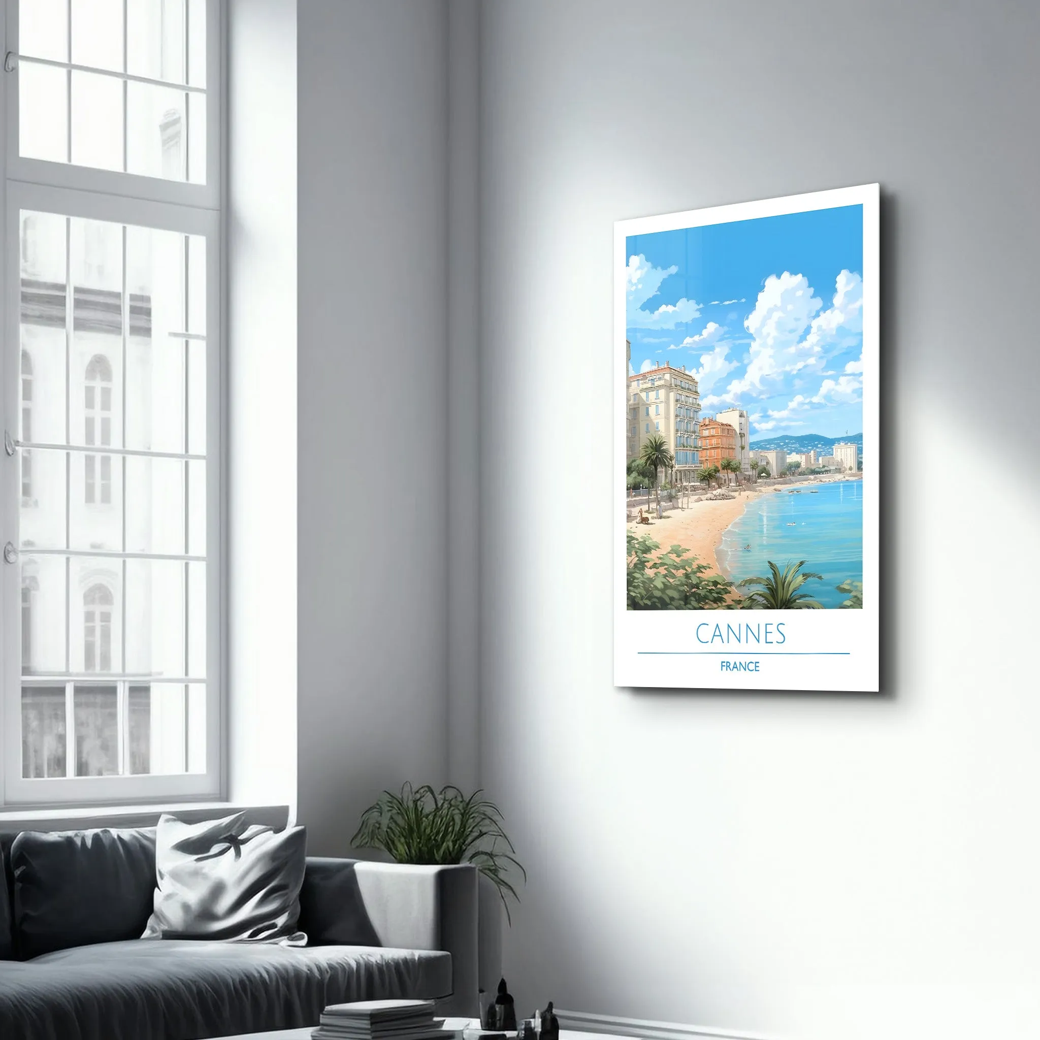 Cannes France-Travel Posters | Glass Wall Art