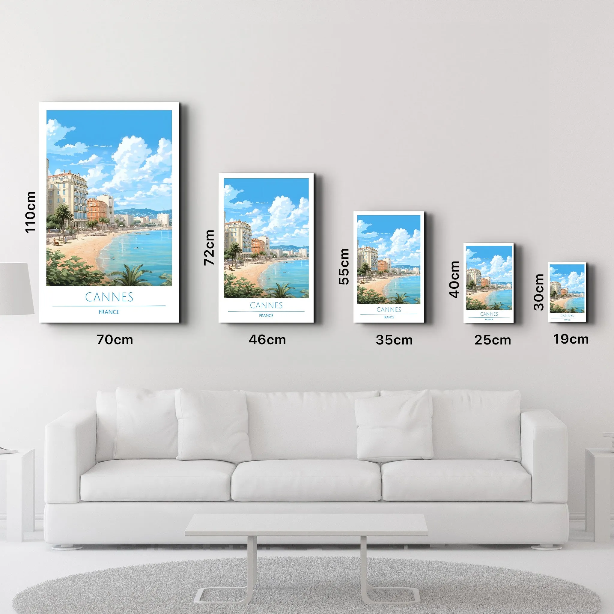 Cannes France-Travel Posters | Glass Wall Art