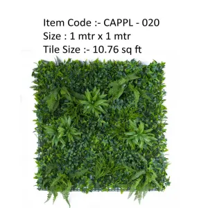 CAPPL -020 Artificial Vertical Garden Decoration House Ornaments Tiles 1mtr x 1mtr (10.78 Sq.ft)