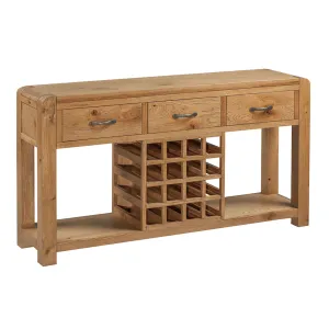 Capri Oak Sideboard with Wine Rack