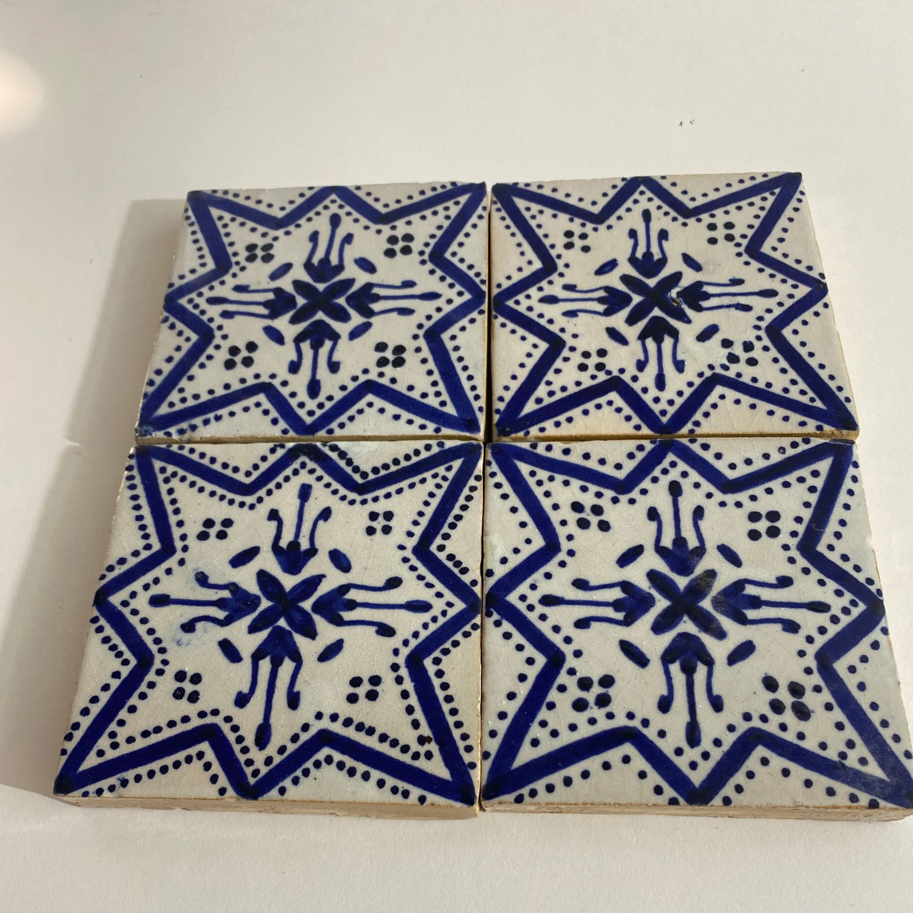 Ceramic tiles Hand painted 4"x4" 100% Handmade for Bathroom Remodeling and kitchen Projects works wall, ground and pool
