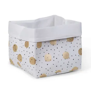 Childhome Box Canvas Foldable 32x32x29 White Big Gold Dots