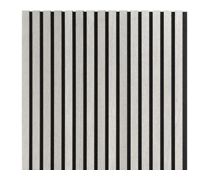 Cladco Acoustic Internal Slatted Wall Panels - Pebble Grey (2400mm x 600mm)