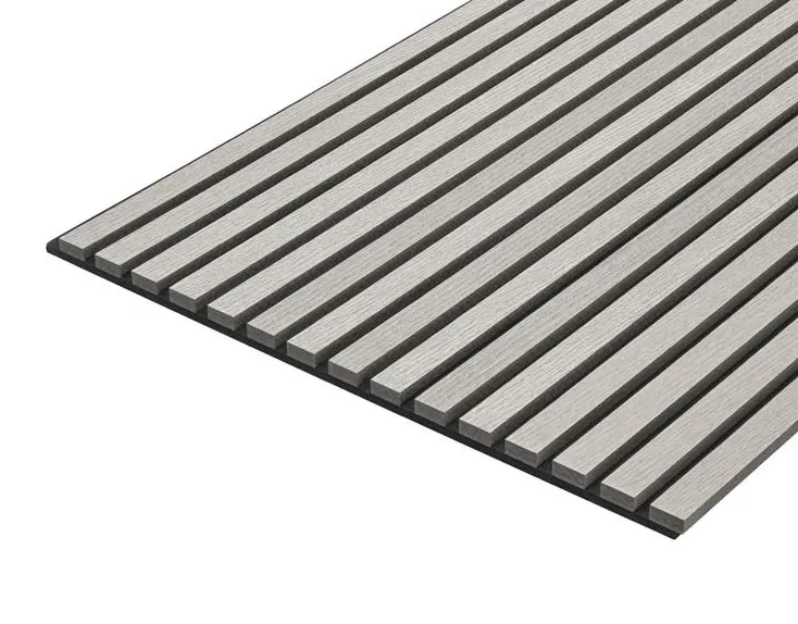 Cladco Acoustic Internal Slatted Wall Panels - Pebble Grey (2400mm x 600mm)