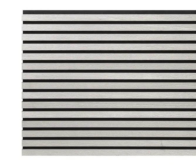 Cladco Acoustic Internal Slatted Wall Panels - Pebble Grey (2400mm x 600mm)