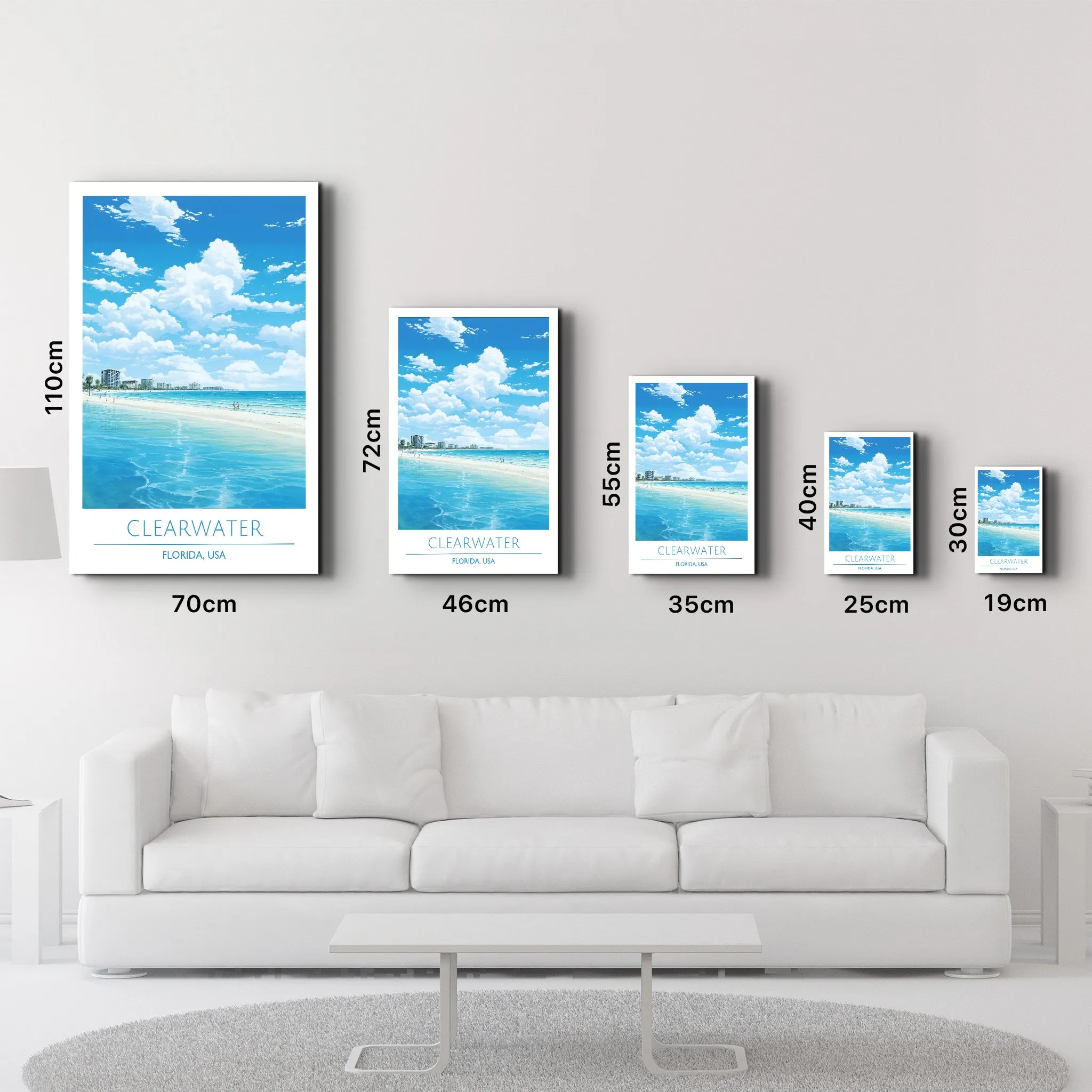 Clearwater-Florida USA-Travel Posters | Glass Wall Art
