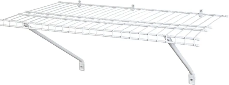 ClosetMaid 1031 Shelf Kit, 60 lb, 36 in L, 12 in W, Steel, White :EA: QUANTITY: 4