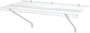 ClosetMaid 1031 Shelf Kit, 60 lb, 36 in L, 12 in W, Steel, White :EA: QUANTITY: 4