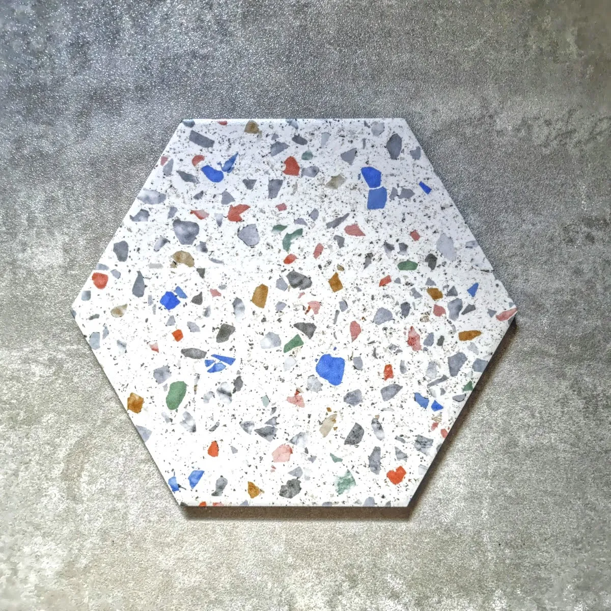 Confetti Terrazzo Tiles | Tutti Frutti | Hexagon Tiles | Terrazzo Tiles - 22cm x 25cm