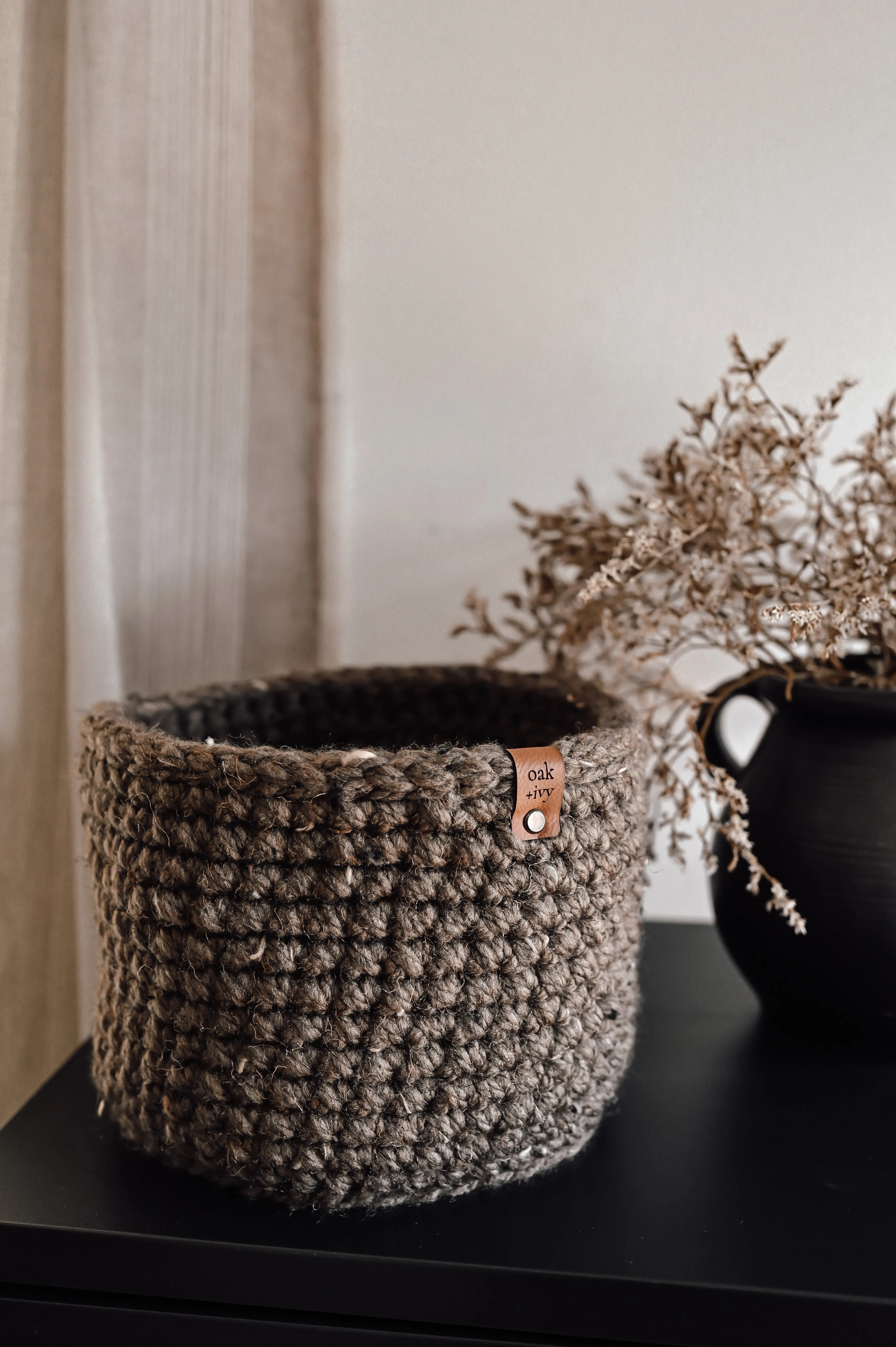 Crocheted Bungalow Baskets - Barley