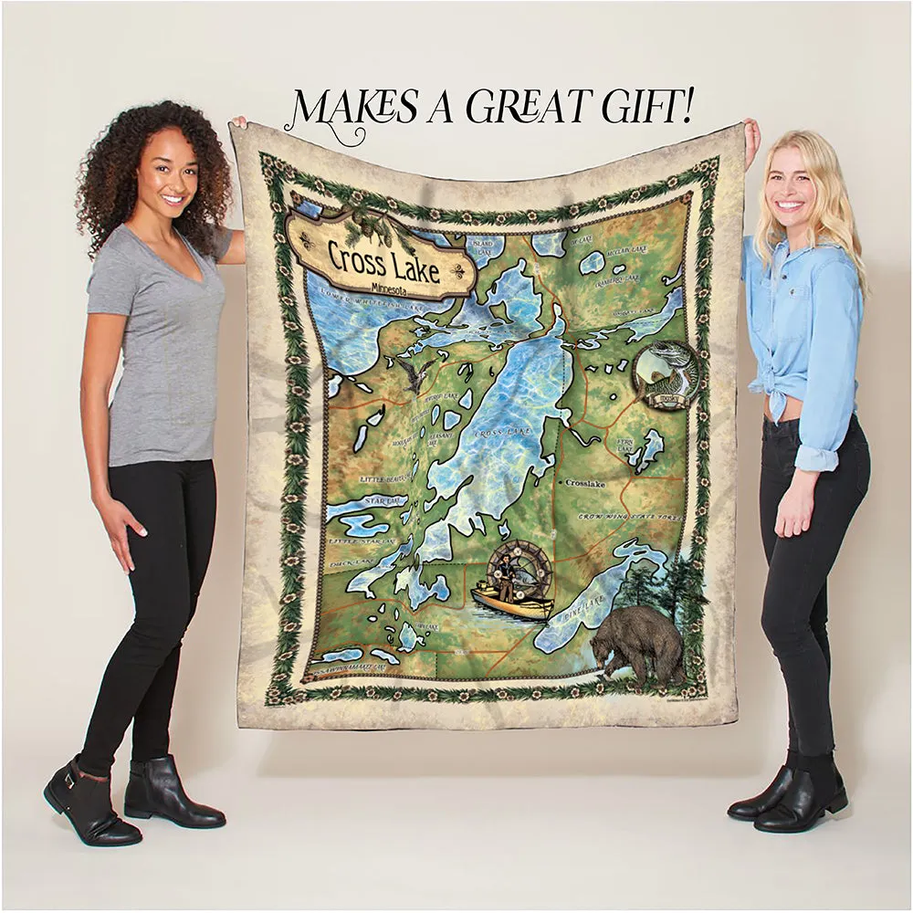 Cross Lake mn Sherpa Fleece Blanket Double Stitched Edges Cozy Luxury Fluffy Super Soft 430 GSM Polyester Throw Blanket