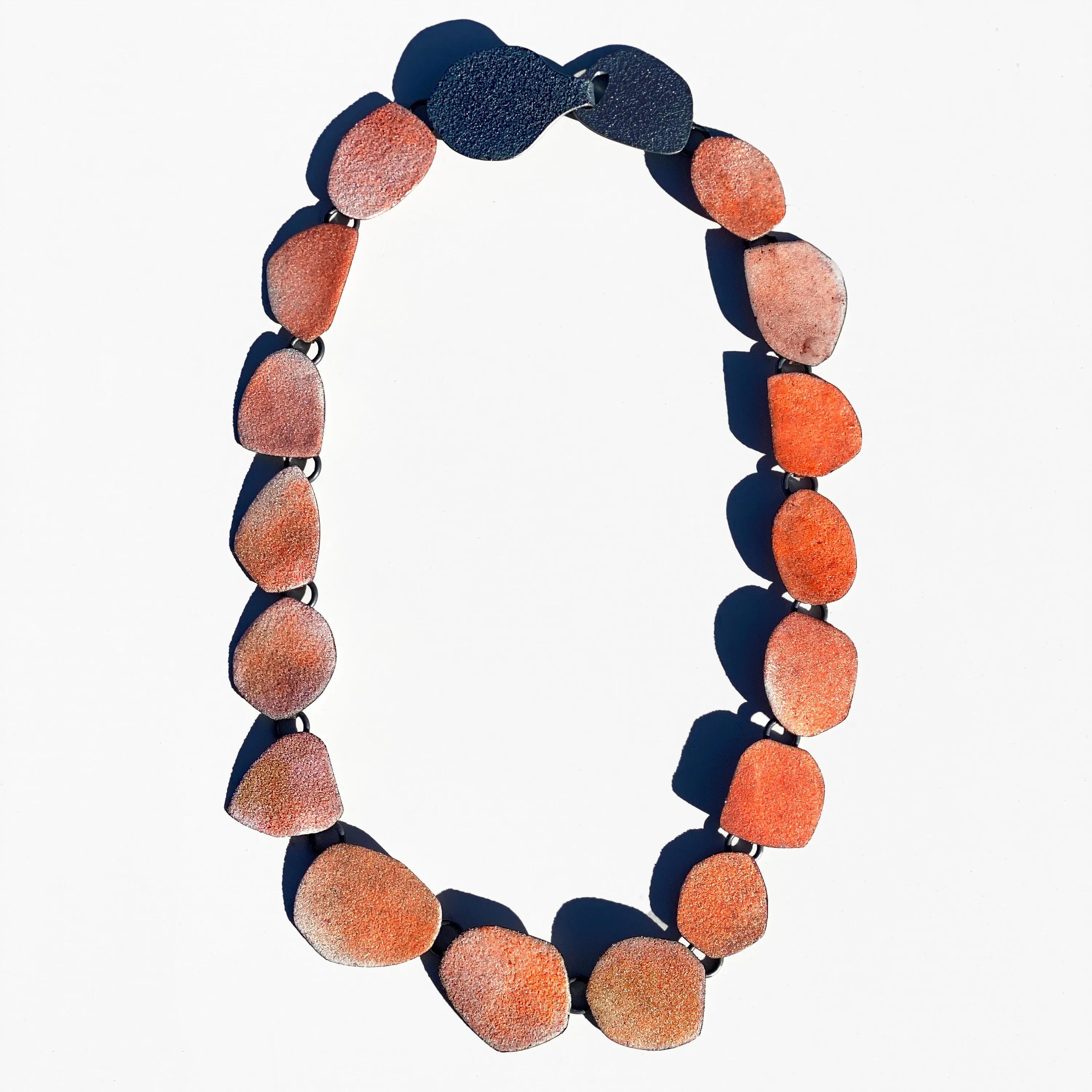 Enamel Necklace Ombré Orange