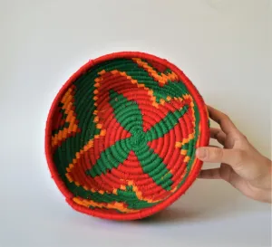 Ethnic  Egyptian wool palm fruit plate