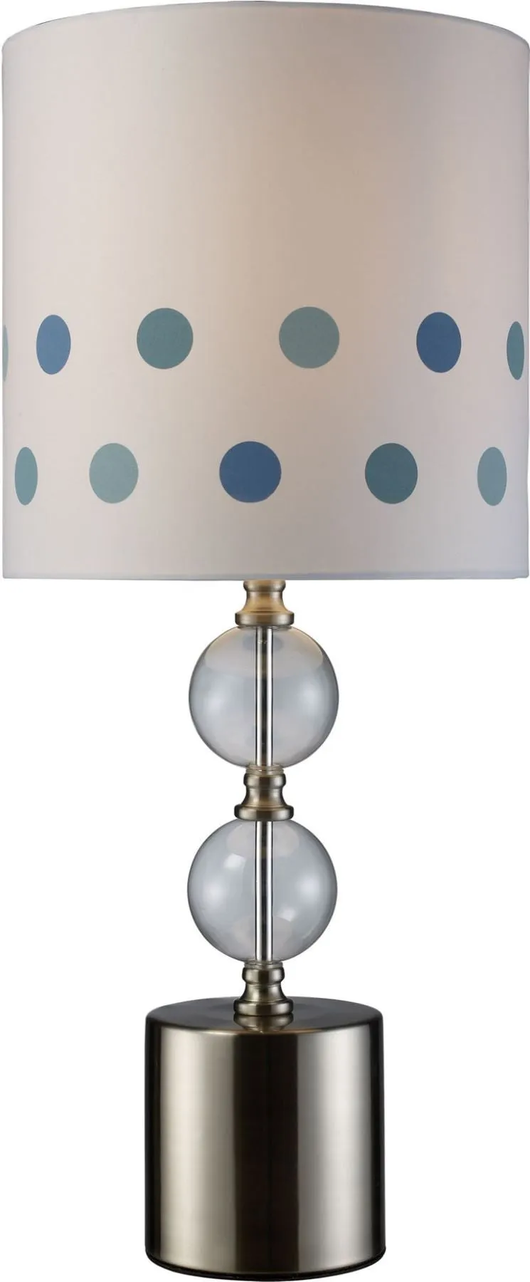 Fairfield Table Lamp In Chrome and Clear Glass