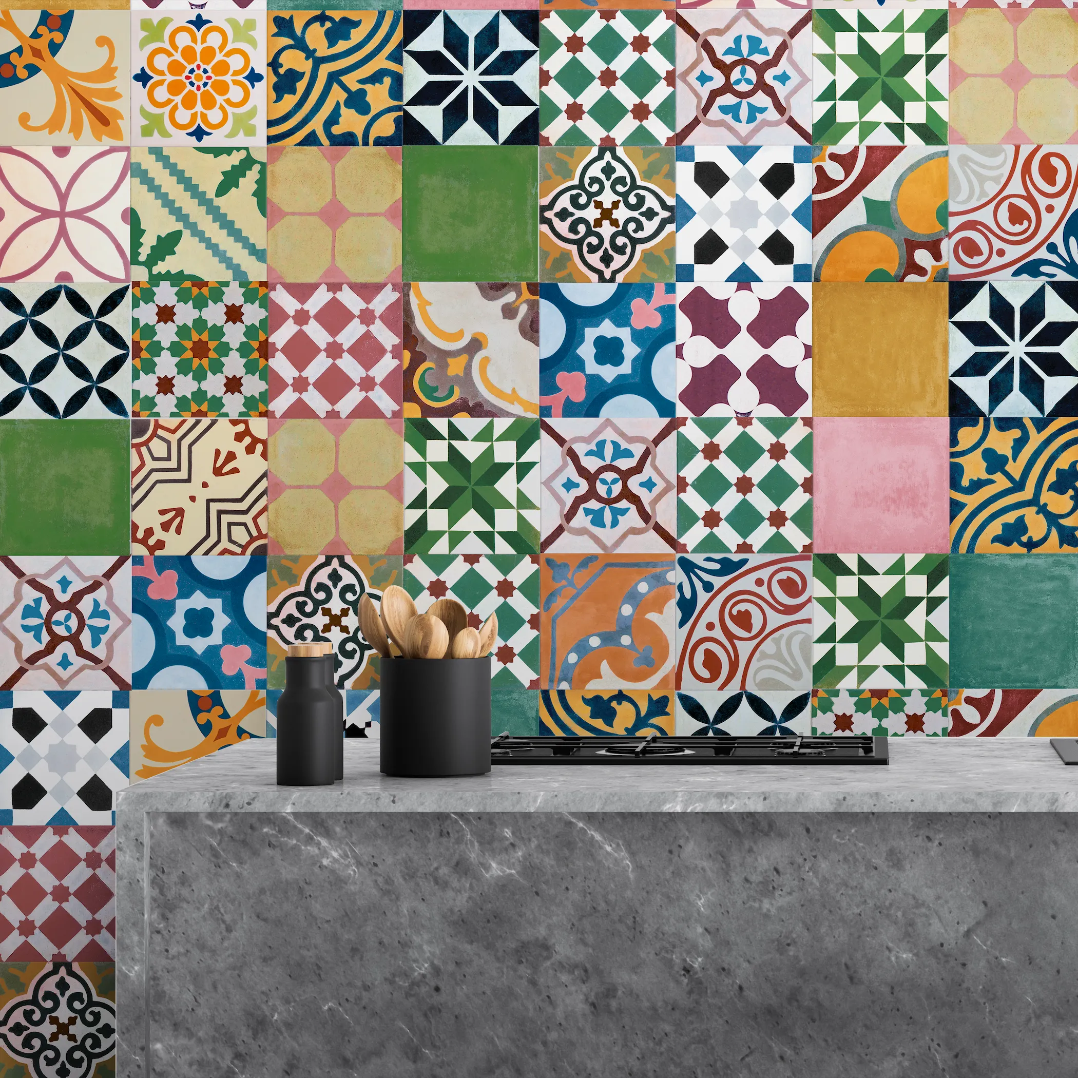 Fihrdos MINI| Patchwork & Moroccan Tiles | 15cm x 15cm | Wall & Floor Tiles