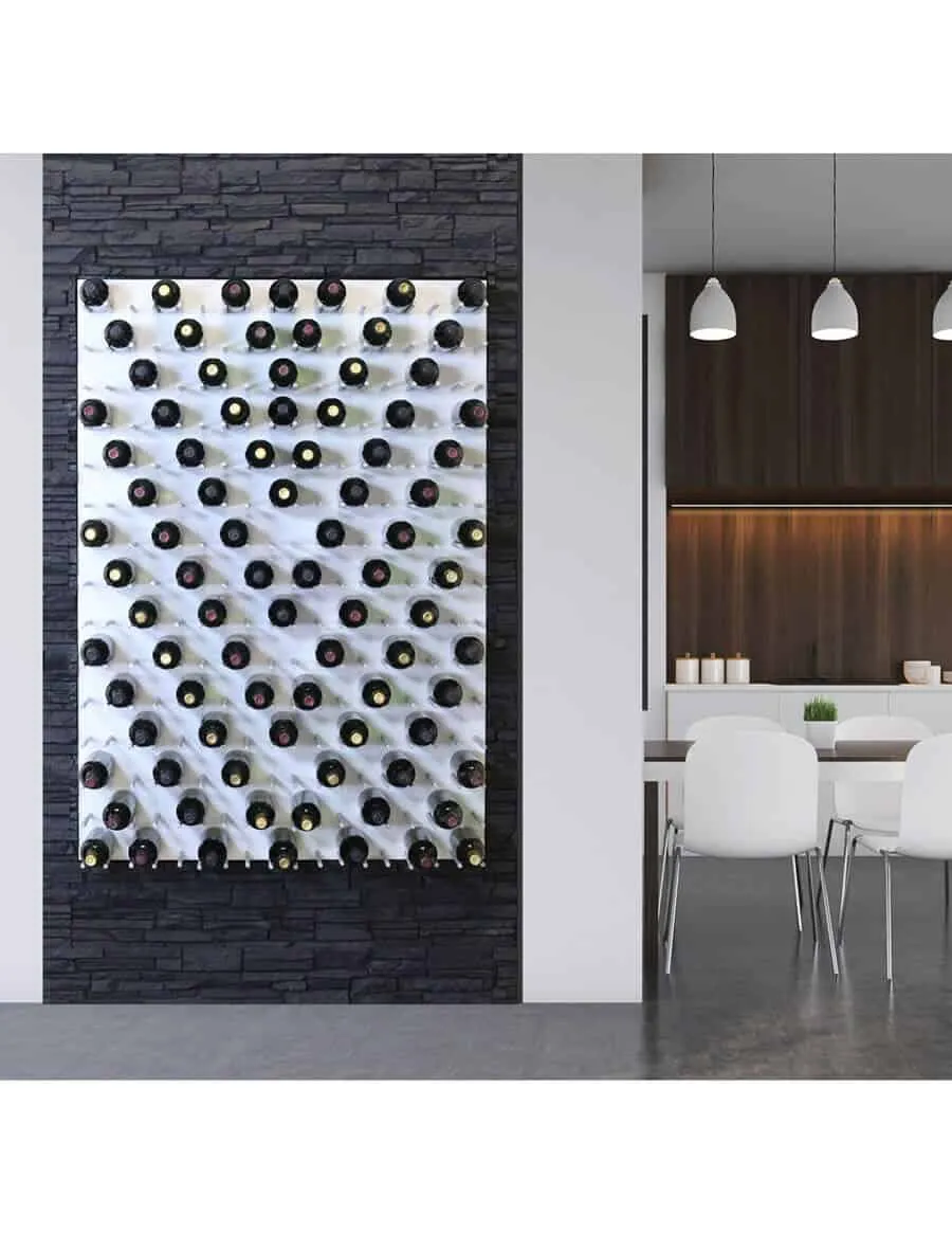 Fusion Wine Wall Panel (Cork Forward) - White Acrylic  (9 Bottles)