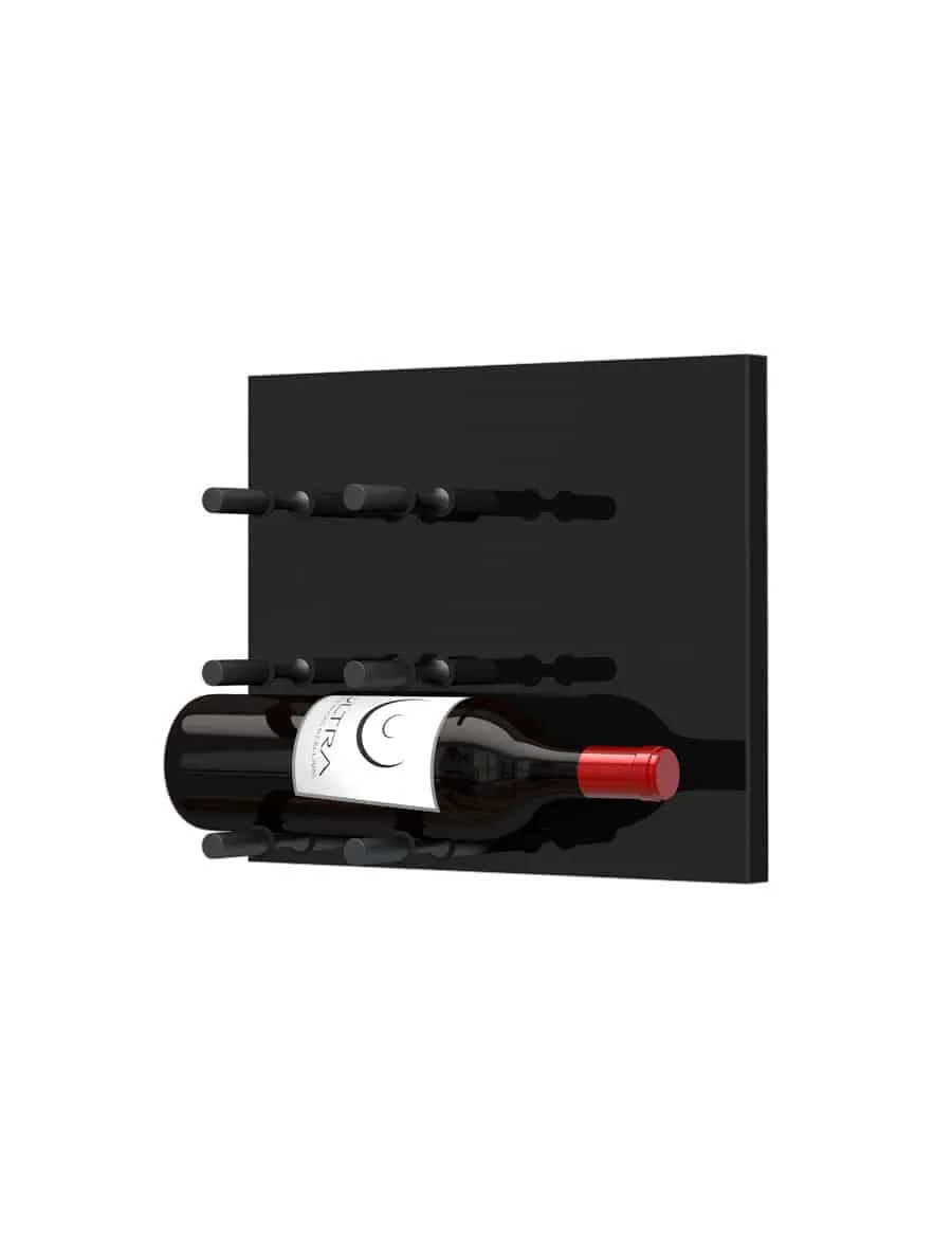 Fusion Wine Wall Panel (Label Forward)—Black Acrylic (3 Bottles)