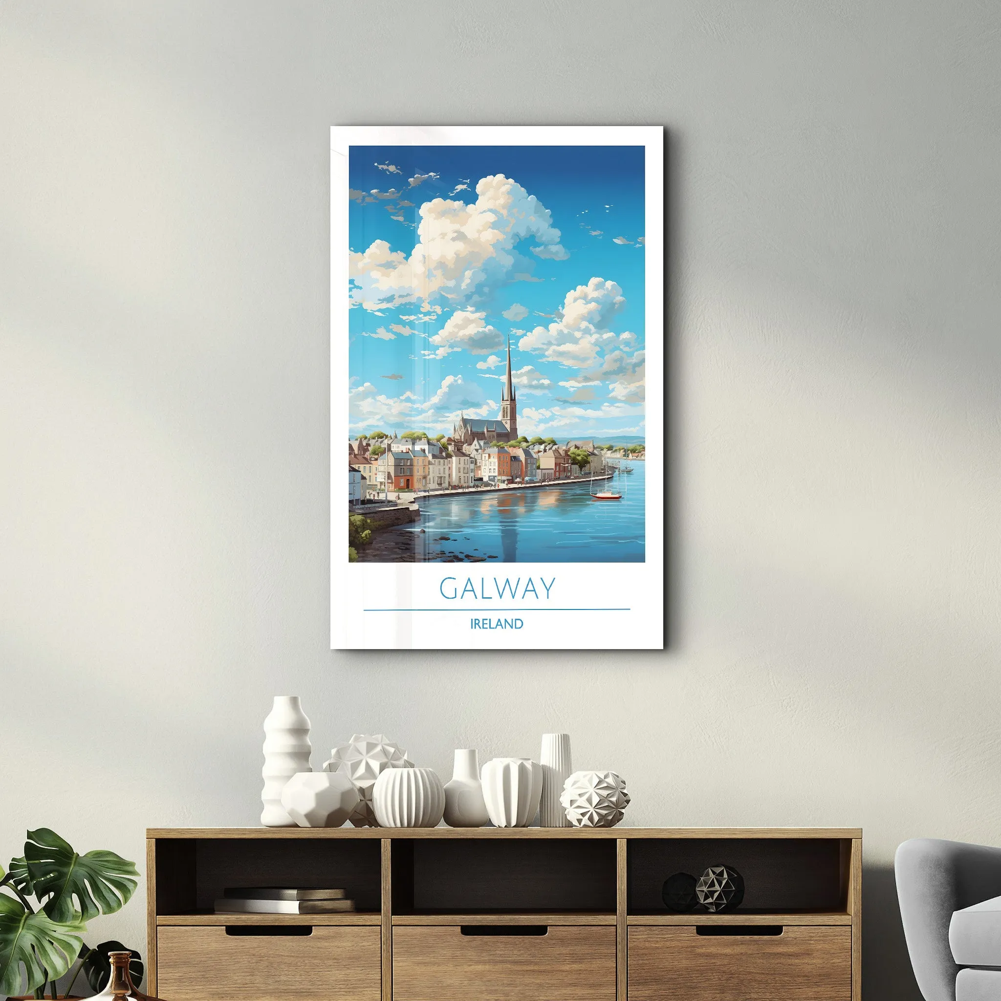 Galway Ireland-Travel Posters | Glass Wall Art