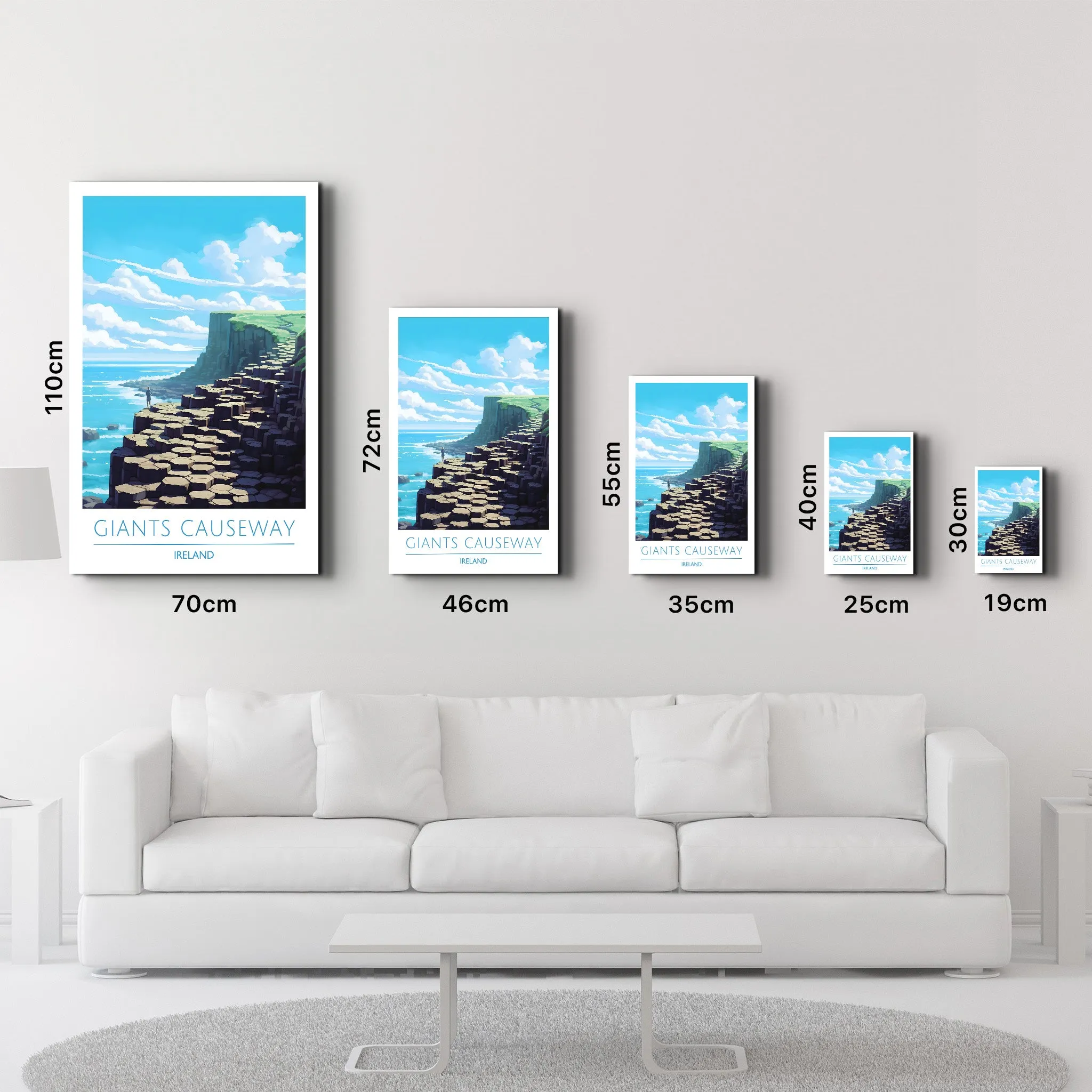 Giants Causeway Ireland-Travel Posters | Glass Wall Art