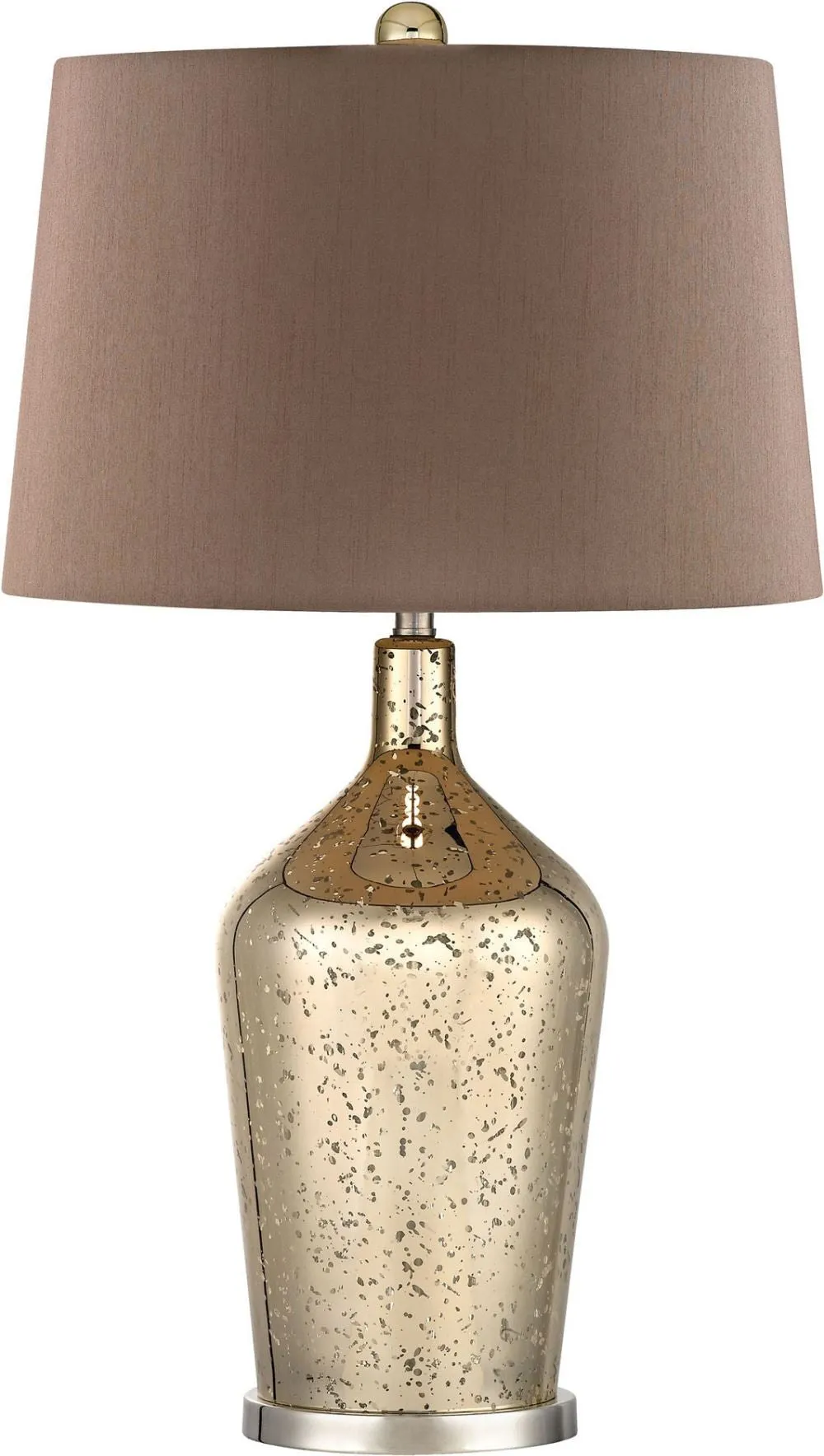 Glass Bottle Table Lamp In Gold Antique Mercury Glass