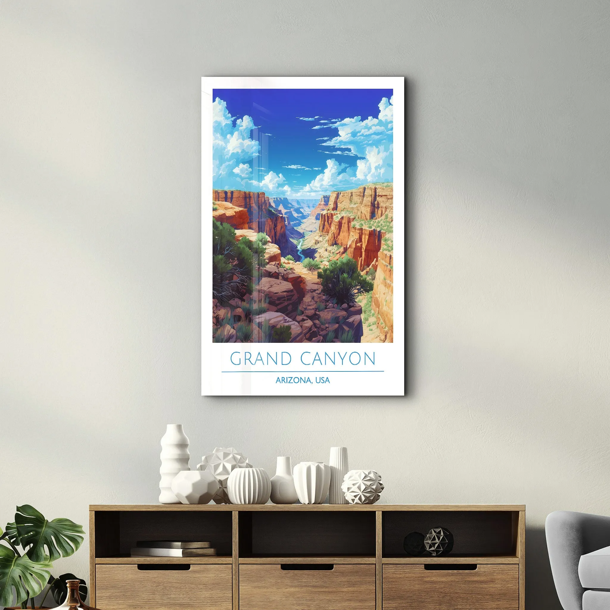 Grand Canyon-Arizona USA-Travel Posters | Glass Wall Art