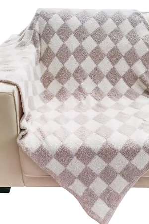 Gray Check Luxury Blanket