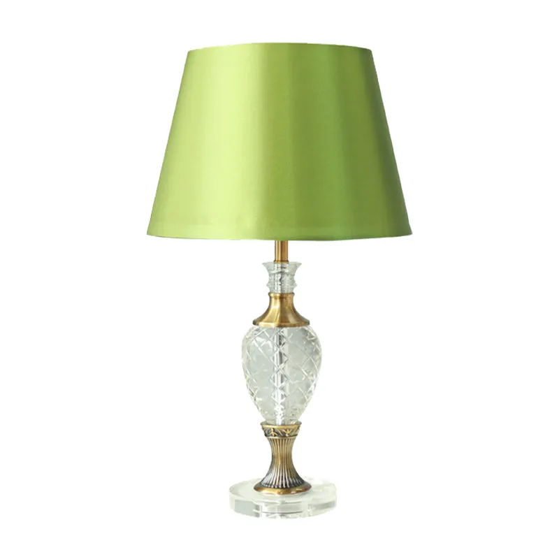 Green Crystal Bedroom Night Lamp with Contemporary Table Lighting