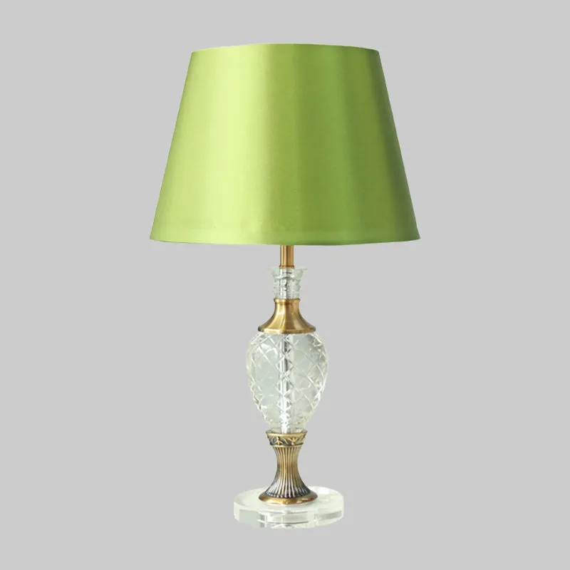 Green Crystal Bedroom Night Lamp with Contemporary Table Lighting