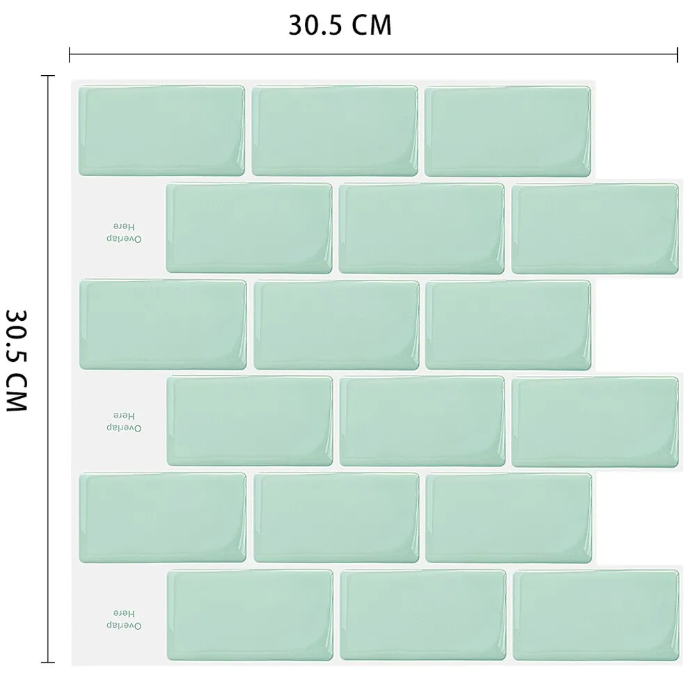 Home Decor 3D Waterproof Self Adhesive Mosaic Vinyl Wall Sticker Tiles Peel and Stick Backsplash Kitchen