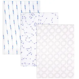 Hudson Baby Cotton Muslin Swaddle Blankets, Blue Constellation