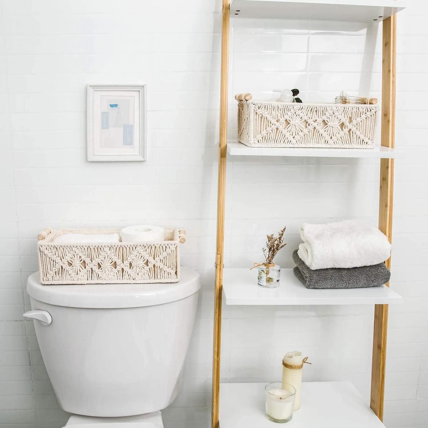 Ivory Macrame Storage Baskets